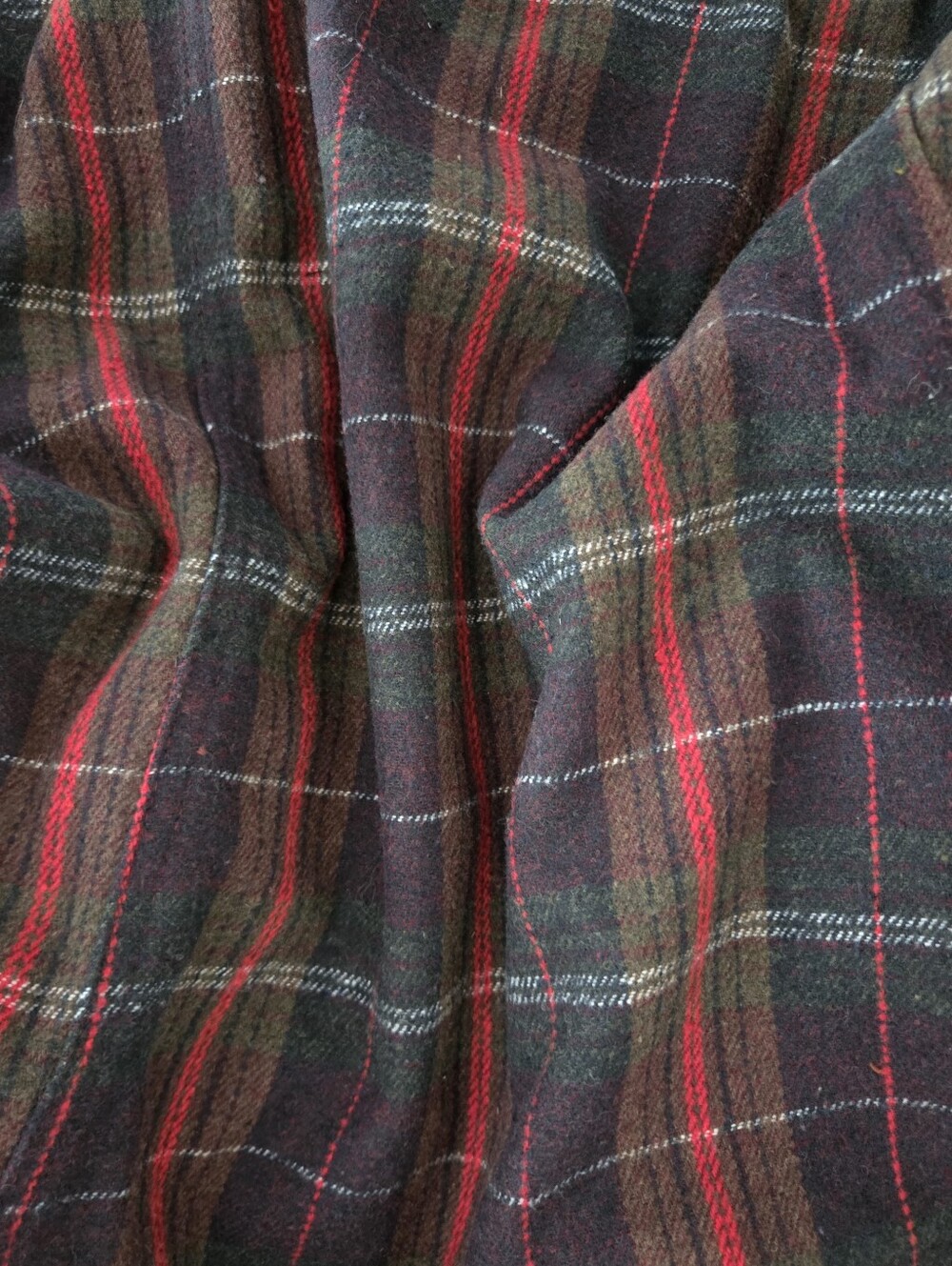 POL Plaid Cropped Raw Hem Shacket Jacket Brown Red Womens Size Medium - Picture 6 of 11